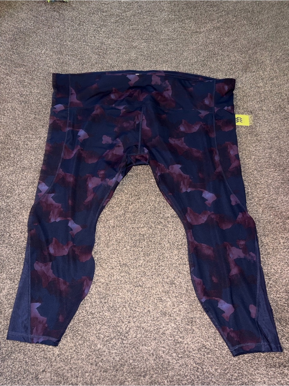 New all in motion Navy and purple Camo Active Leggings